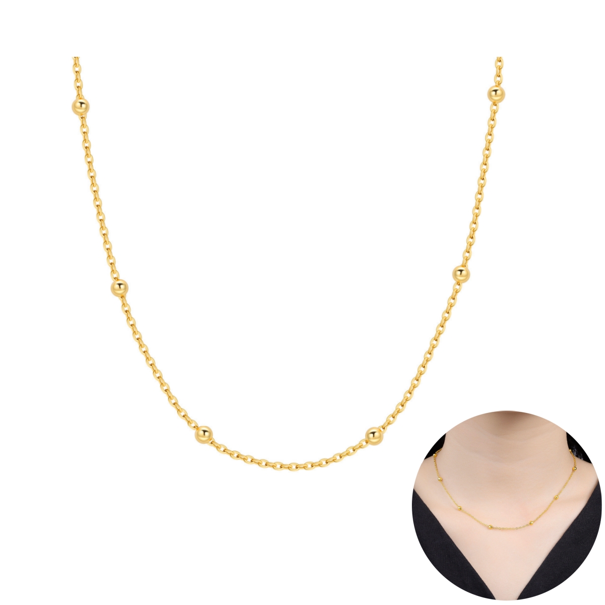 Orstarry S925 Sterling Silver  - Pearl Trim Chain recension och pris