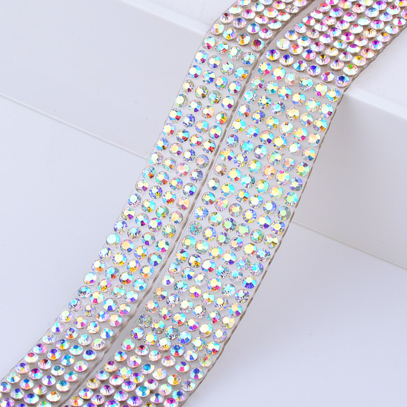 JUNAO 5Yard Crystal AB Rhinest - Crystal Mesh Fabric recension och pris