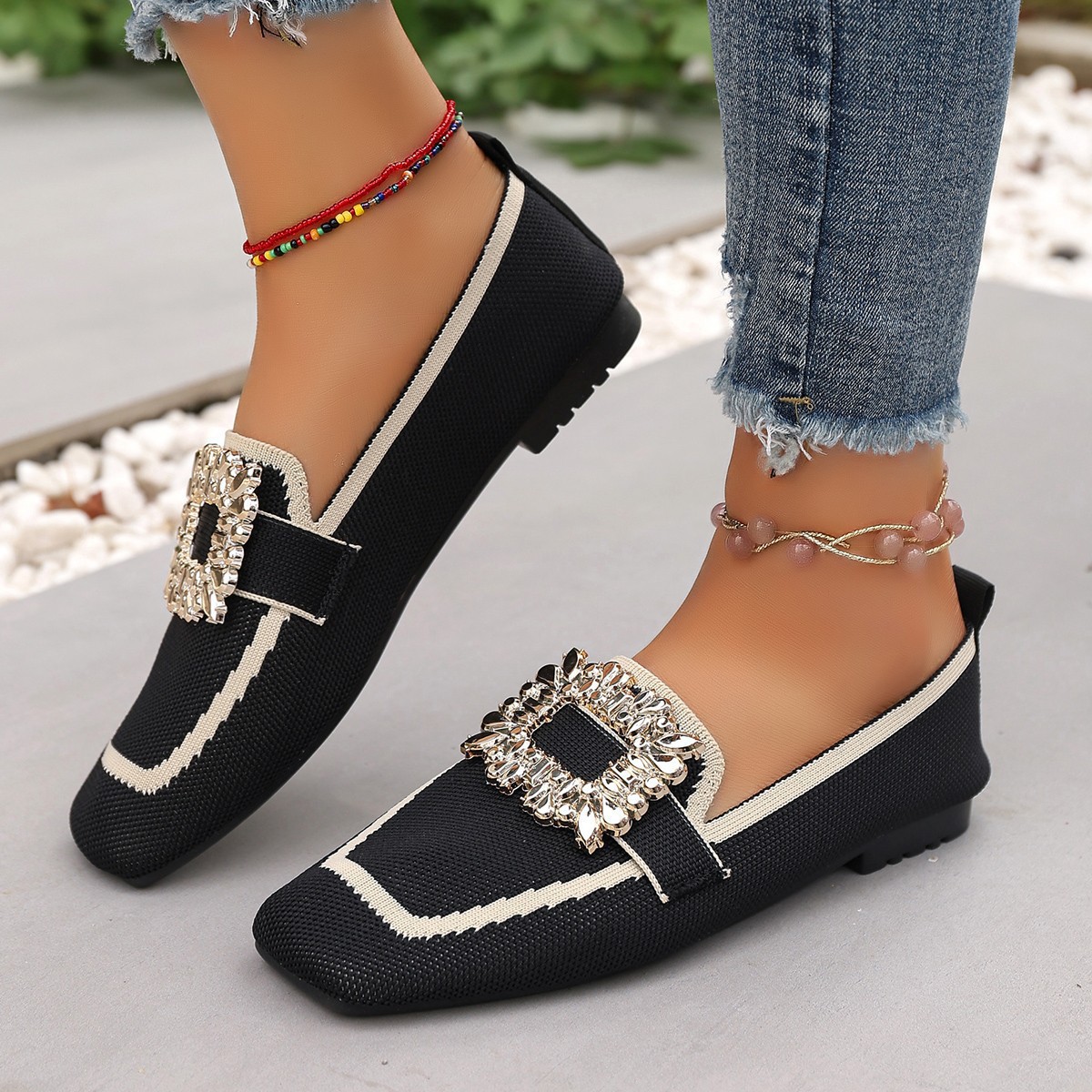 Spring Women's Flat Shoes New  - Crystal Mesh Fabric recension och pris