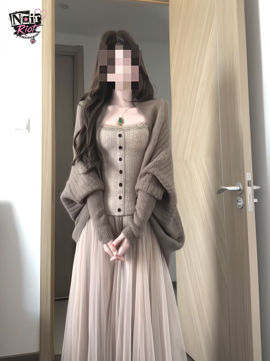 Champagne Cream Korean Elegant - Elastic Lace Trim recension och pris