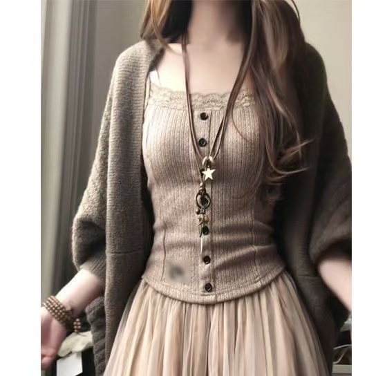 Champagne Cream Korean Elegant - Elastic Lace Trim recension och pris