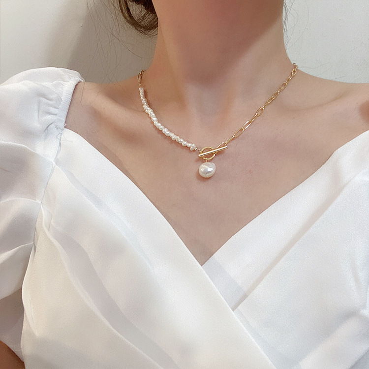 100% Natural Baroque Freshwate - Pearl Trim Chain recension och pris