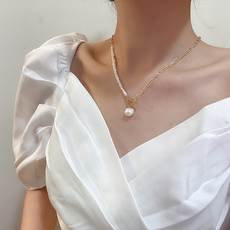 100% Natural Baroque Freshwate - Pearl Trim Chain recension och pris