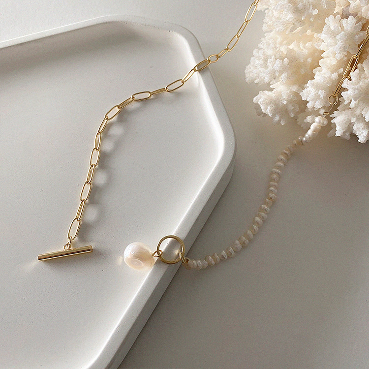 100% Natural Baroque Freshwate - Pearl Trim Chain recension och pris