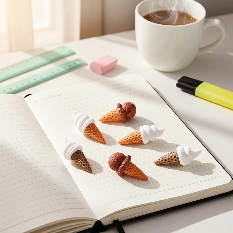 Kawaii Mini Resin Ice Cream Em - Embellishments For Scrapbooking recension och pris